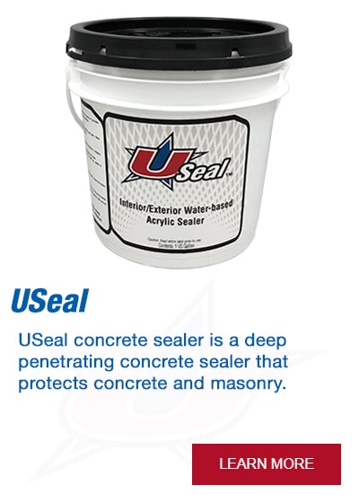 USeal concrete sealer is a dep penetrating concrete sealer that protects concrete and masonry.