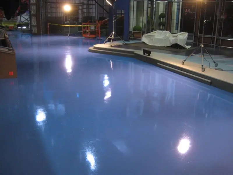 TV studio protective floor coating
