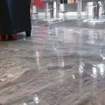Metallon 500 - Medium Gray base with Graphite and Silver Metallic floor coating