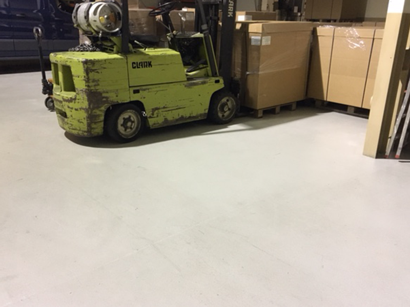 Industrial Floor Coating featuring forklift