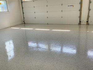Garage with Epoxy floor coatings