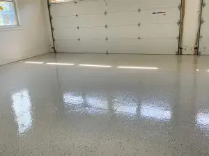 Garage with Epoxy floor coatings