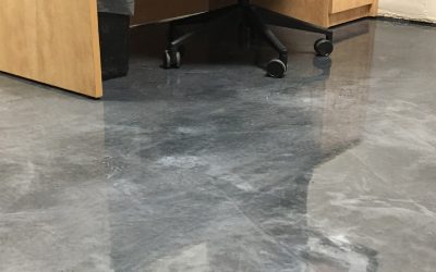 Office Area Floor Coating in MIchigan metallic floor coating