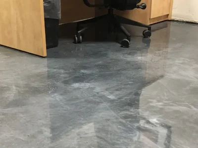 Office Area Floor Coating in MIchigan metallic floor coating