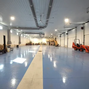 Two tone shop area
