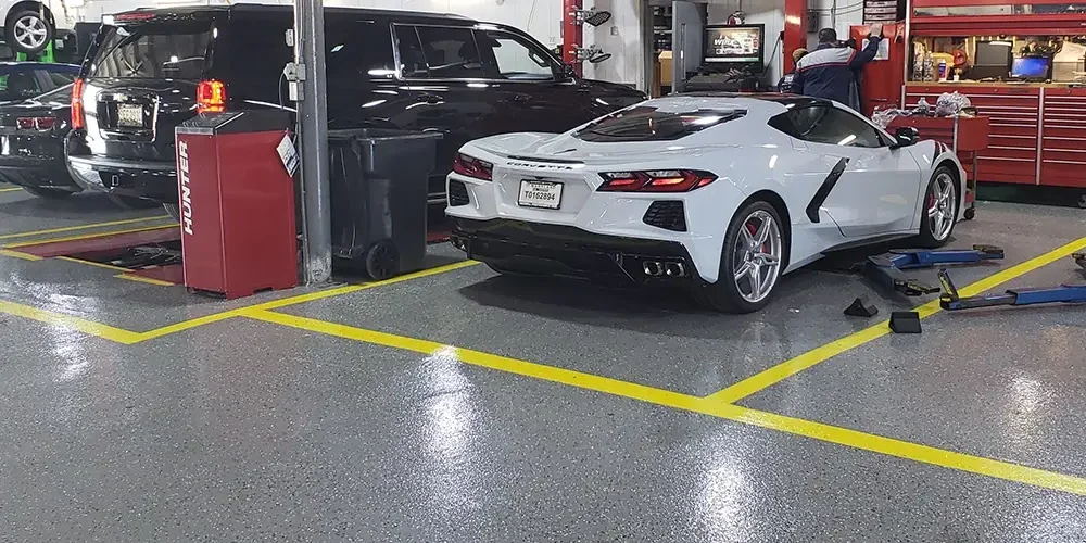 Auto Dealership Service Area Corvette