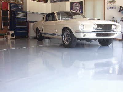 Garage with Ford Mustang