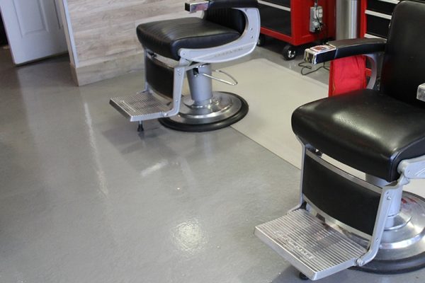 Barber Shop Metallic Floor