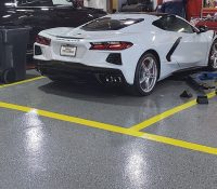 Corvette Service Bay with Finitezza Epoxy Floor