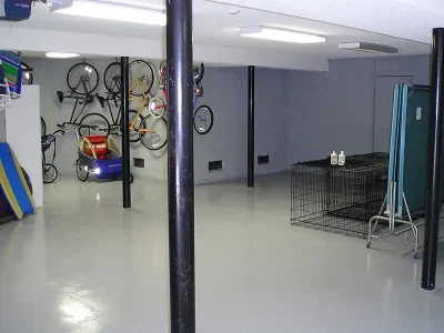 Basement Application of UCoat Epoxy Floor Coating Basement Application of UCoat water base system