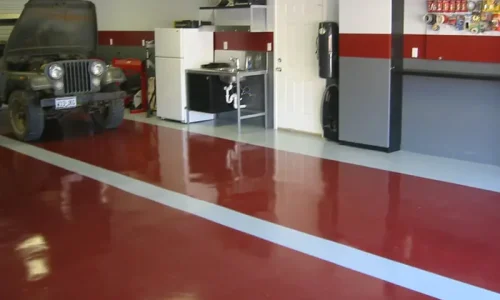 water based epoxy floor coating for garages and shop provide excellent satin to semi gloss finish.