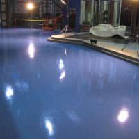 TV studio protective floor coating