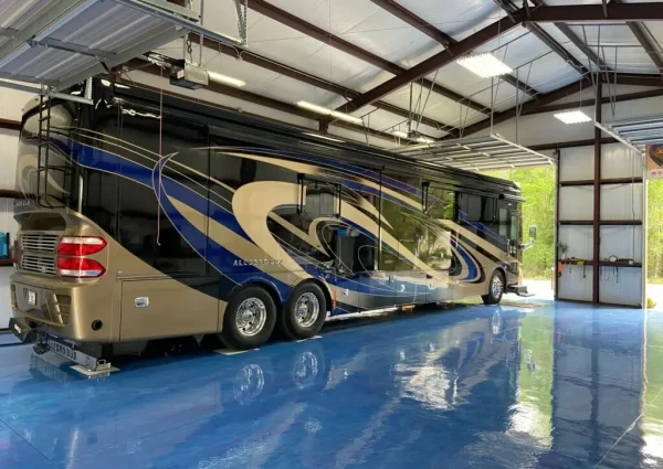 Pole Barn Jacksonville Florida metallic floor coating