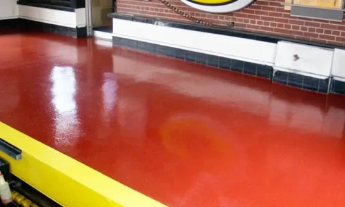 Oil Change Facility with Epoxy Floor Coating
